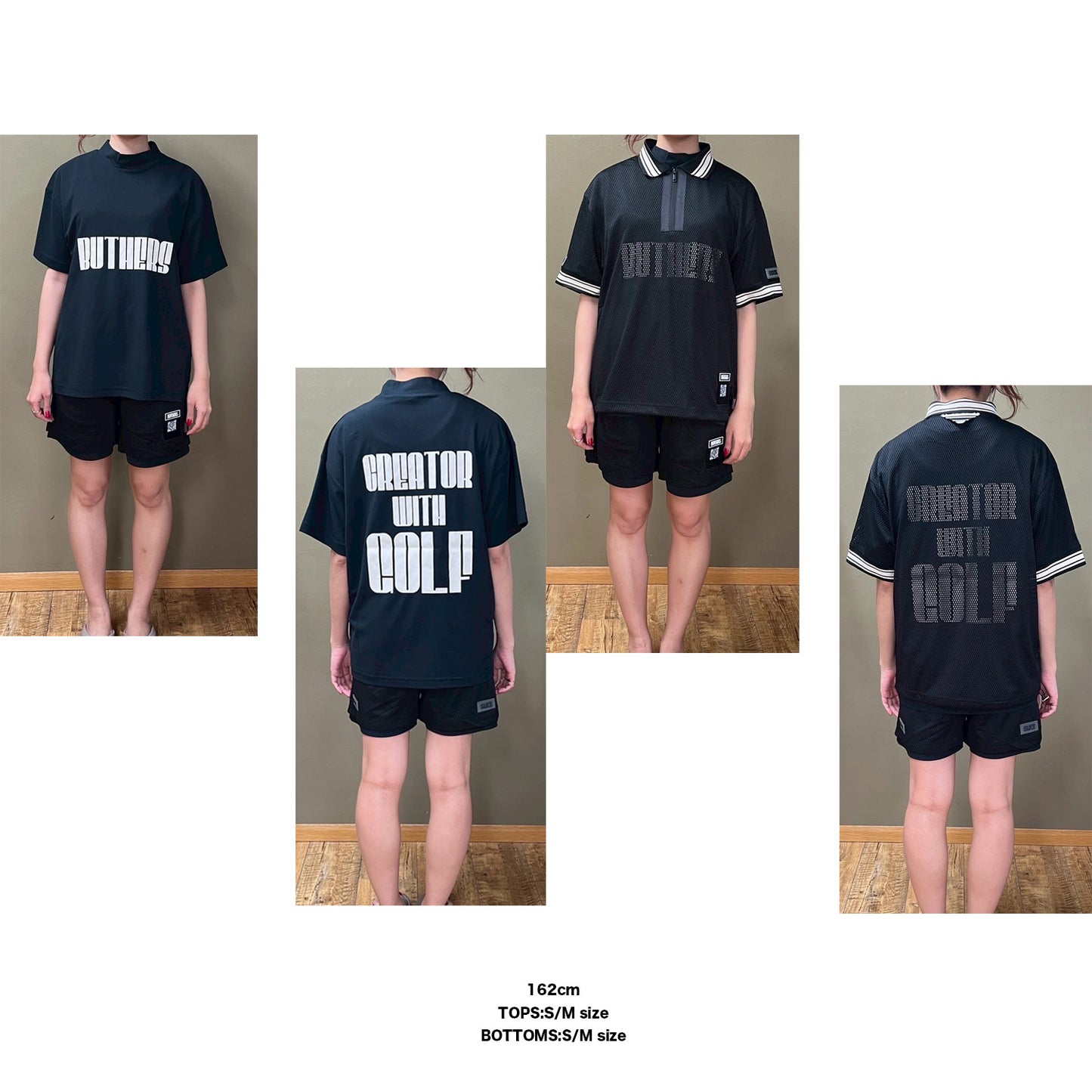 Mesh Layered Half Zip POLO