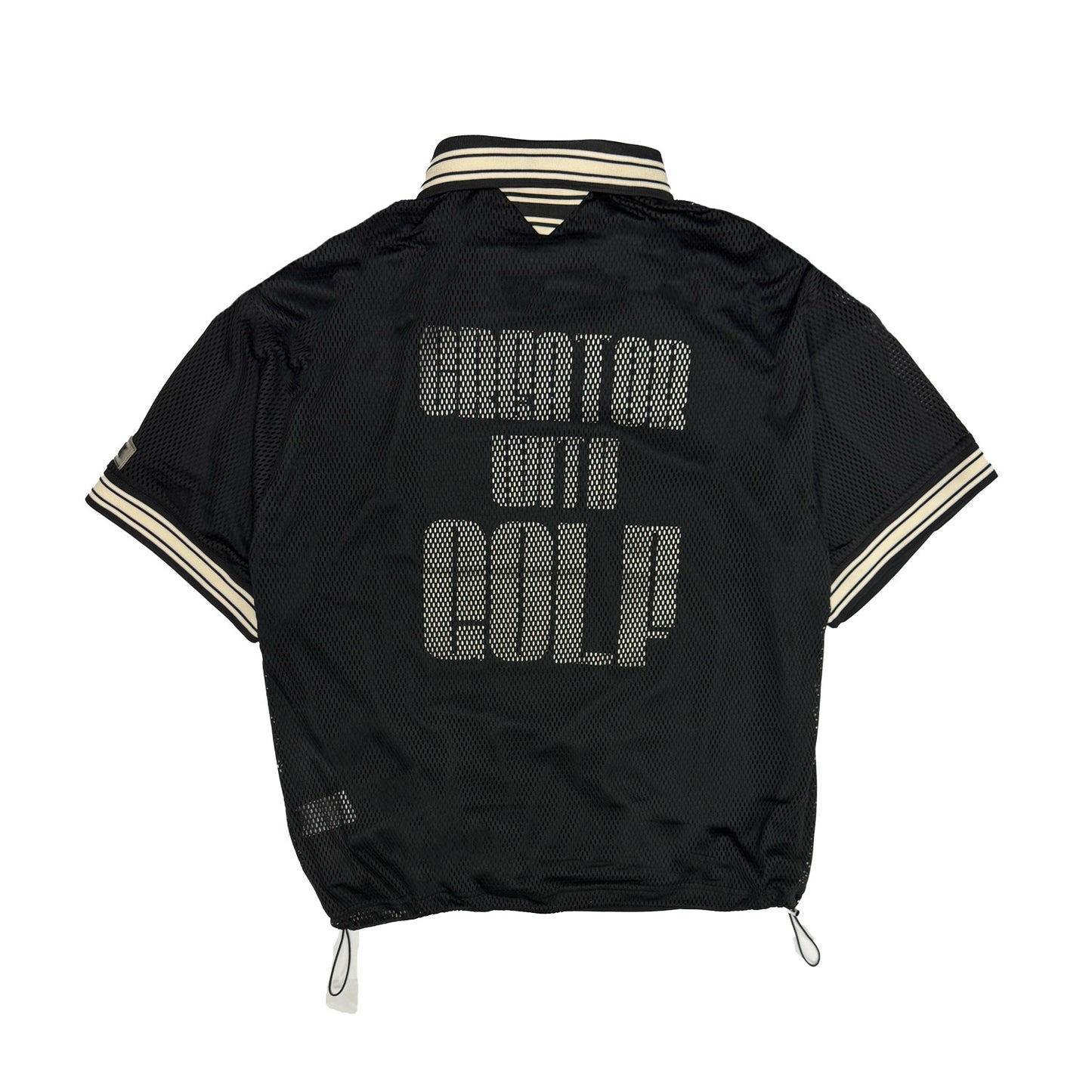 Mesh Layered Half Zip POLO