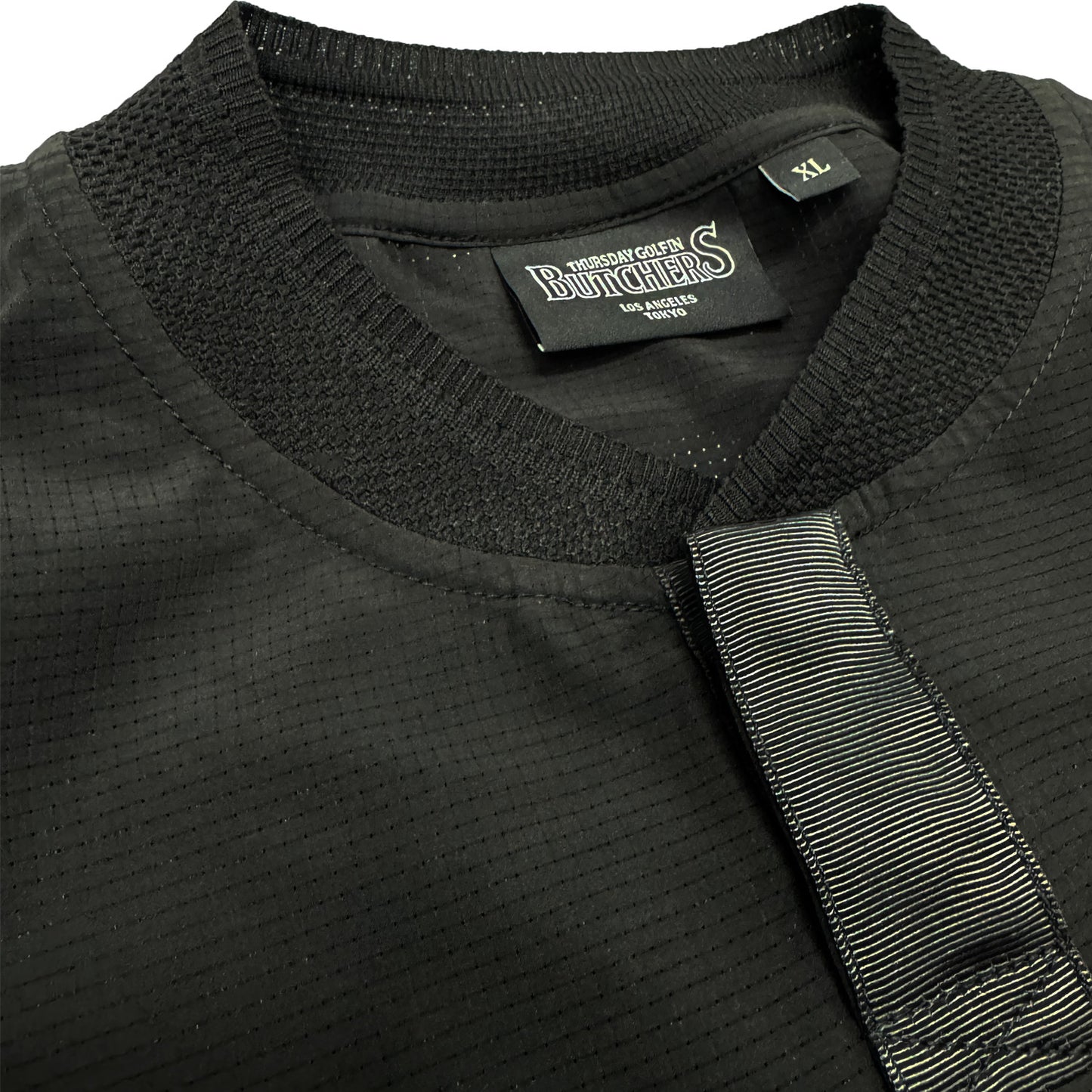 Hole In Fabric Bomber Collar PO