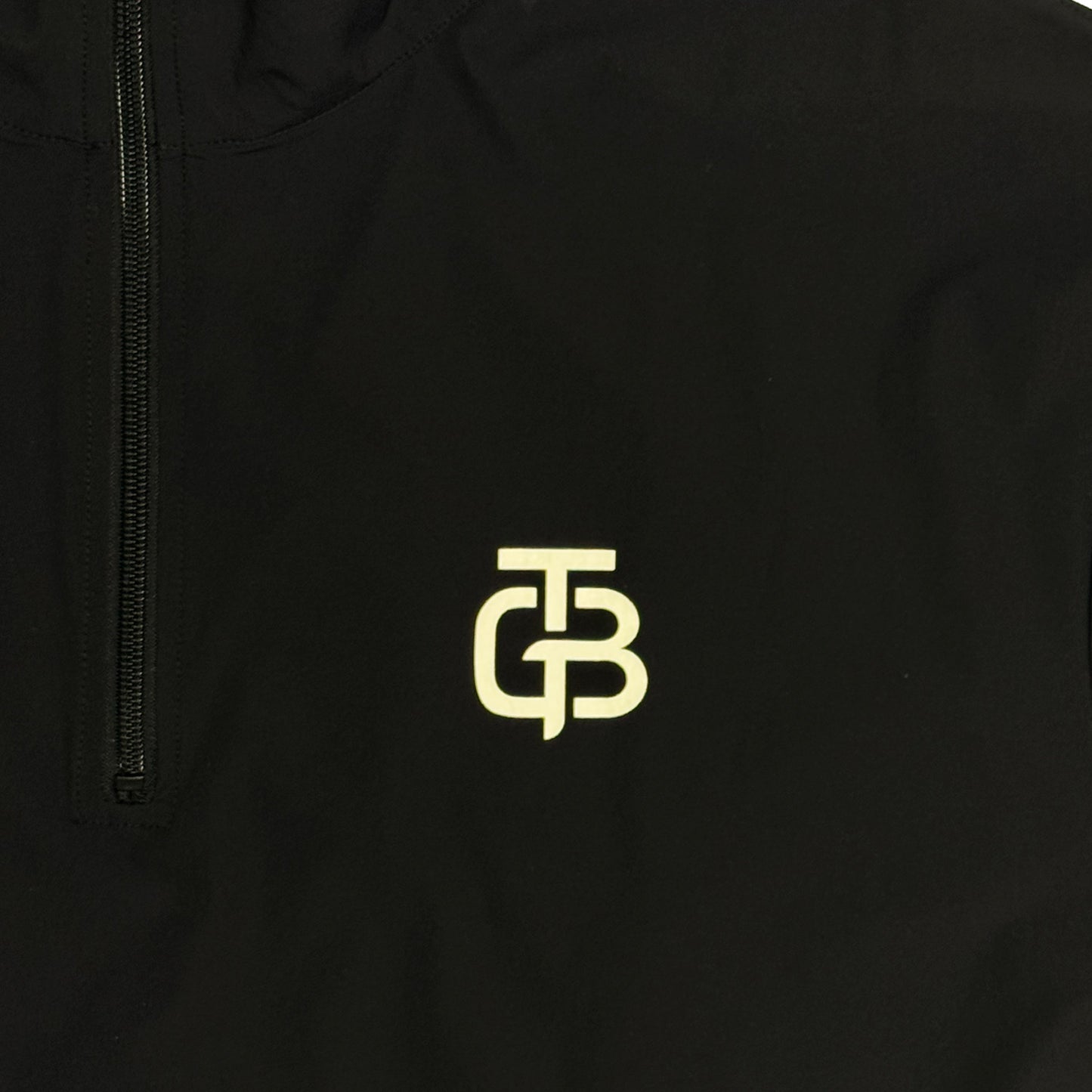 Back Overlapping Tucks Half Zip PO