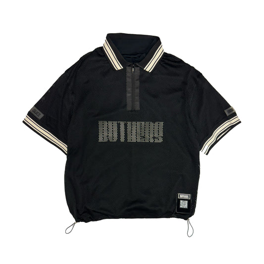Mesh Layered Half Zip POLO