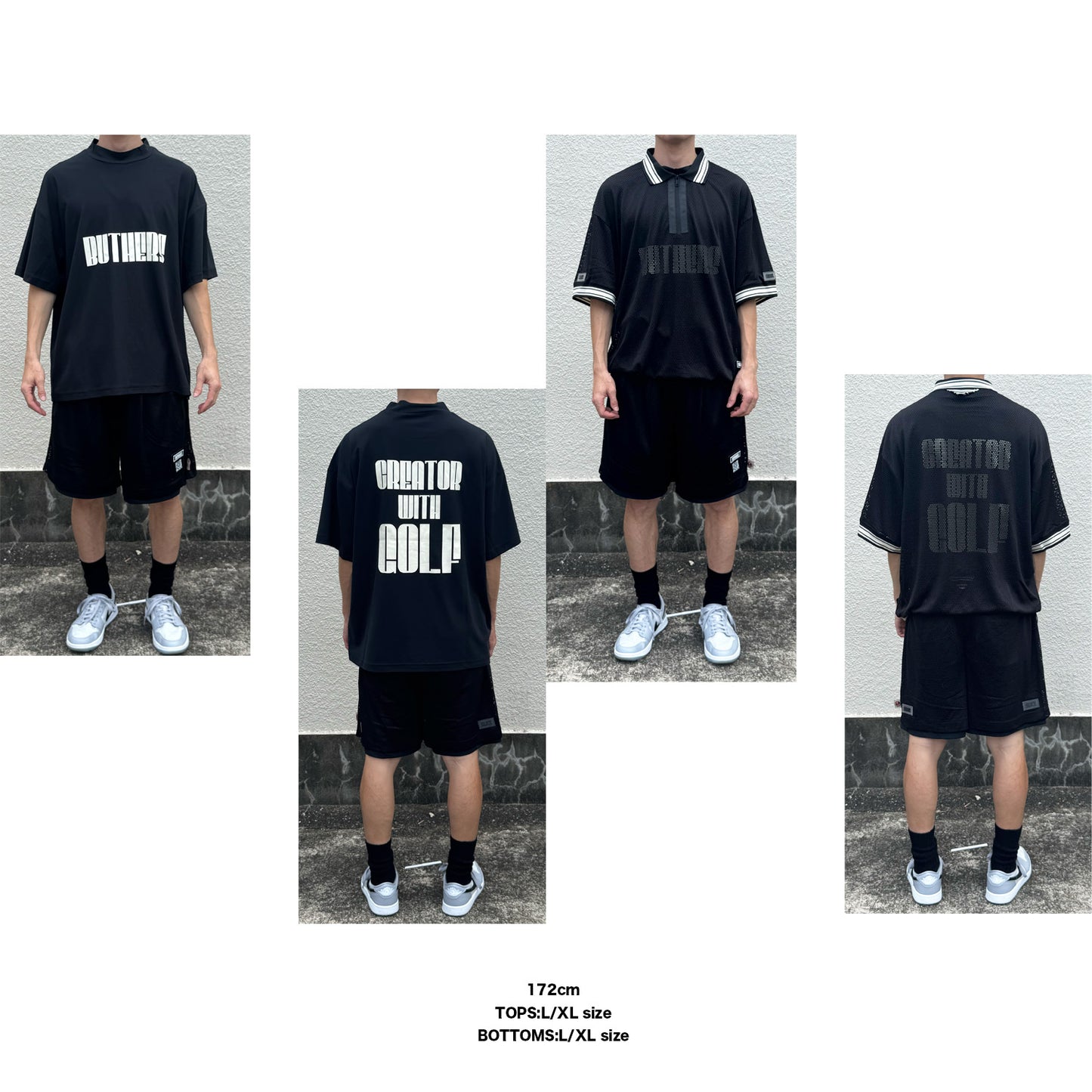 Mesh Layered Half Zip POLO