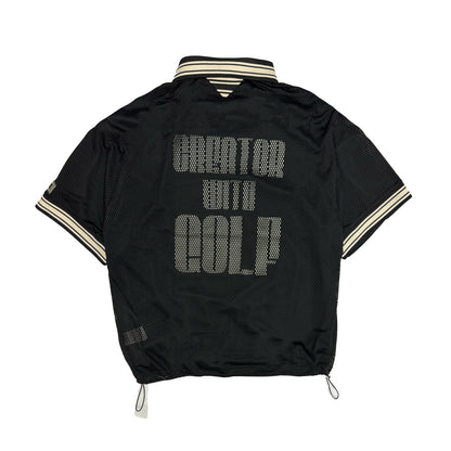 Mesh Layered Half Zip POLO