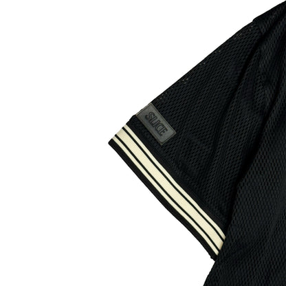 Mesh Layered Half Zip POLO