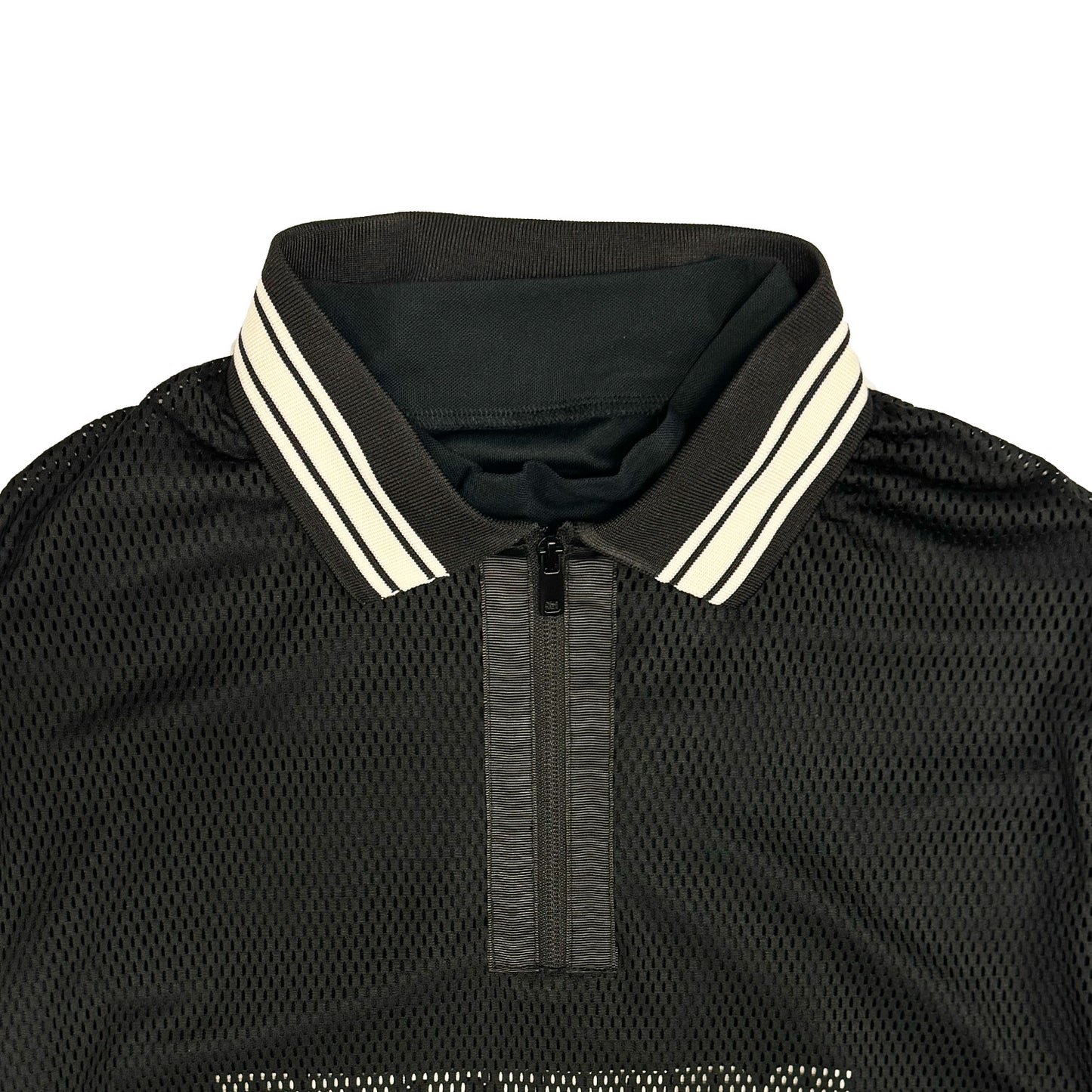 Mesh Layered Half Zip POLO