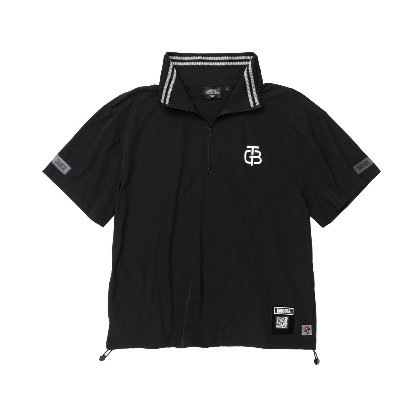 Back Overlapping Tucks  Half Zip PO