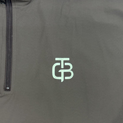 Back Overlapping Tucks  Half Zip PO