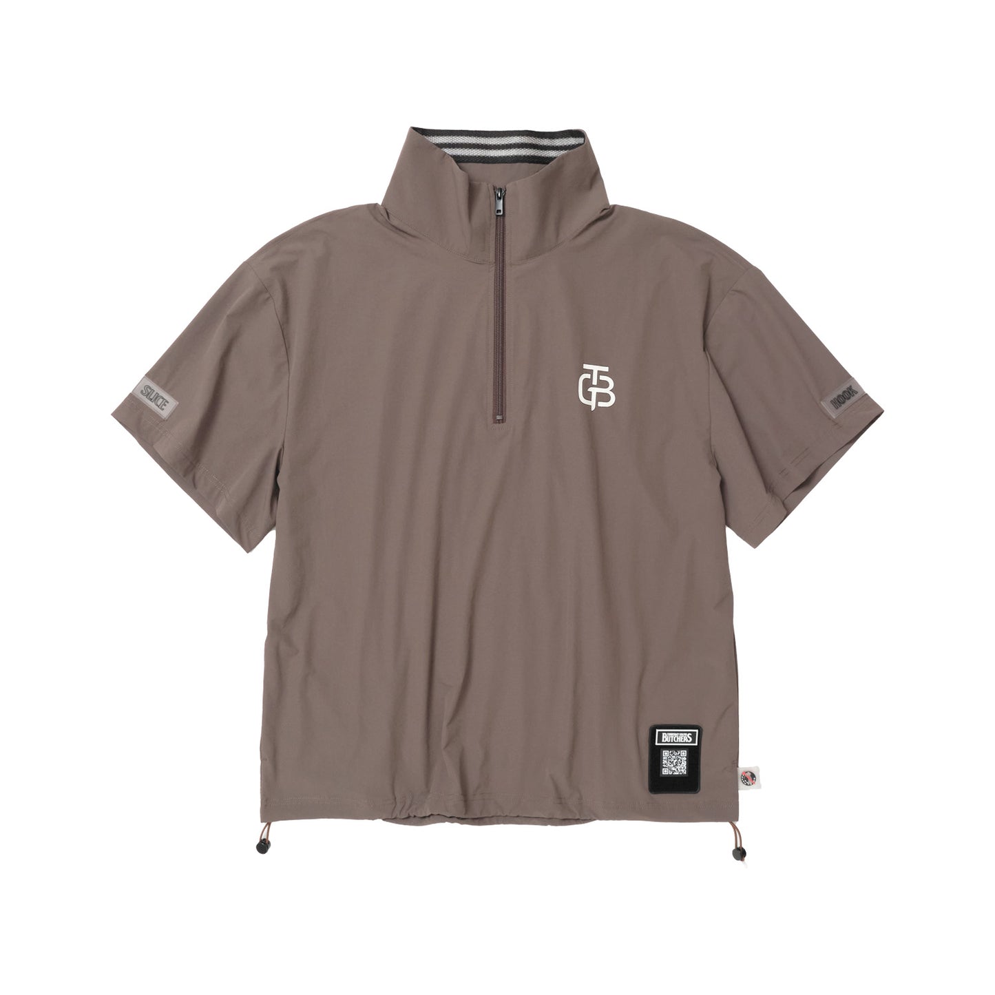 Back Overlapping Tucks  Half Zip PO
