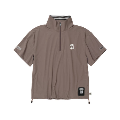 Back Overlapping Tucks  Half Zip PO
