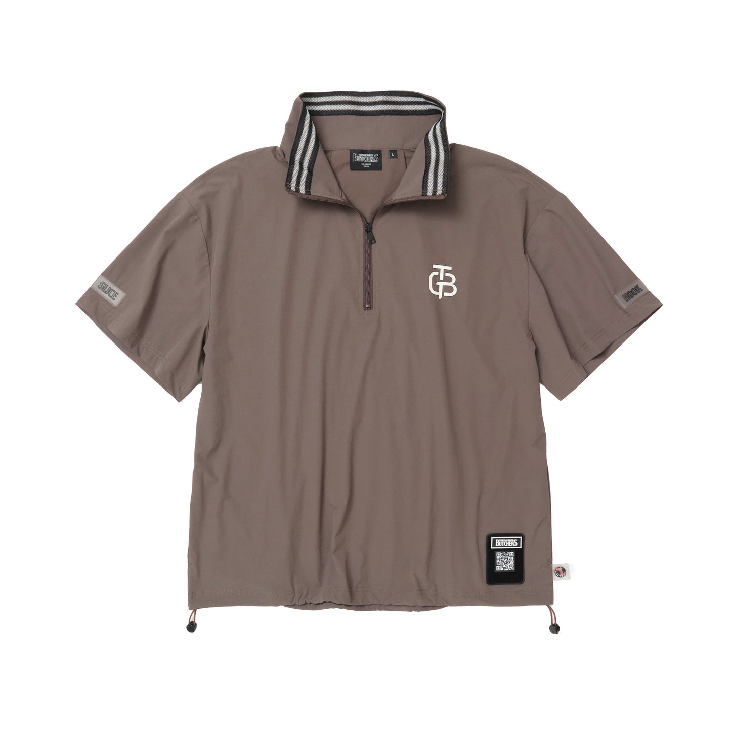 Back Overlapping Tucks  Half Zip PO