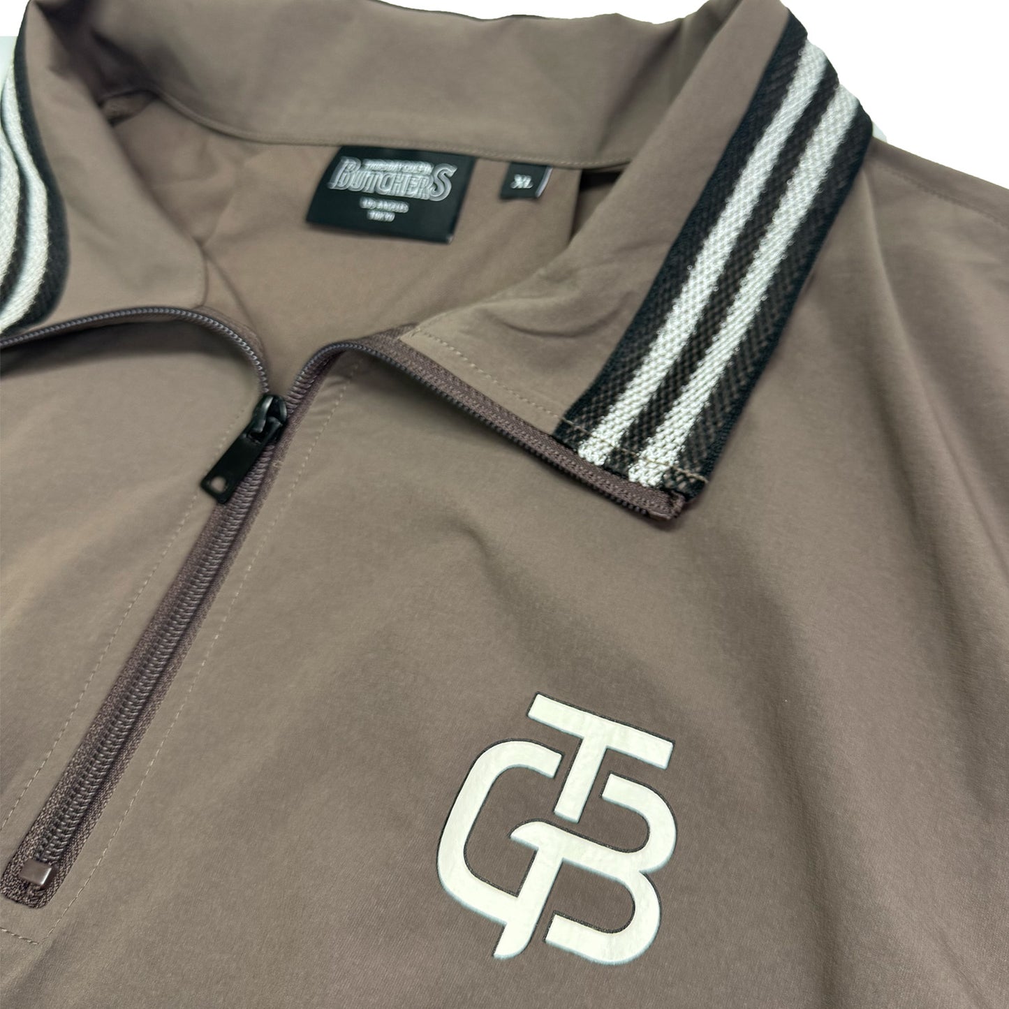 Back Overlapping Tucks  Half Zip PO