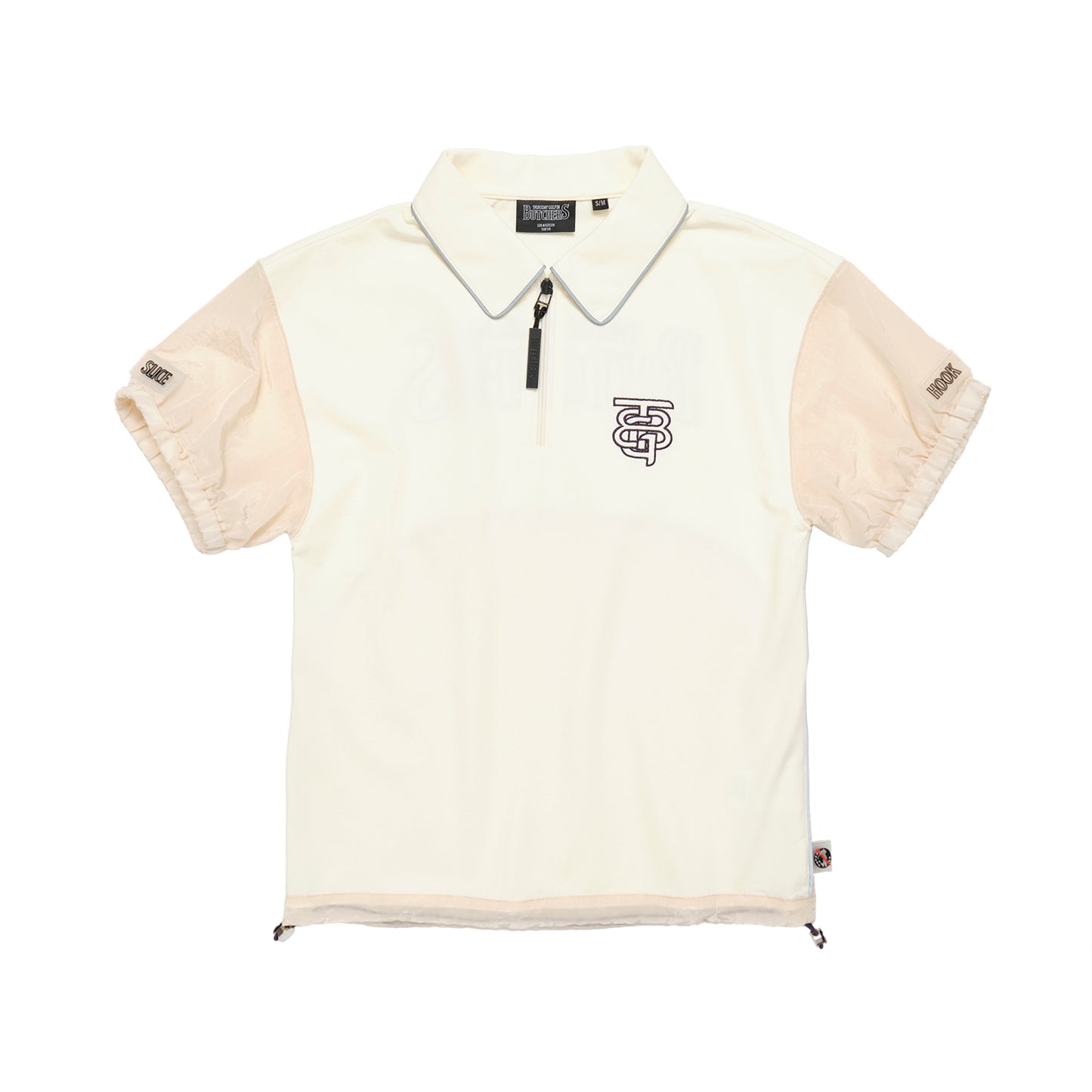 Sheer Sleeve H/Z POLO