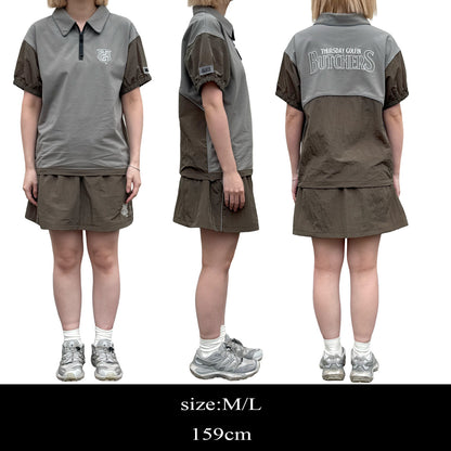 Sheer Sleeve H/Z POLO