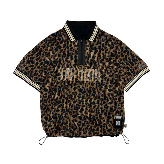 LEO Mesh Layered Half Zip POLO