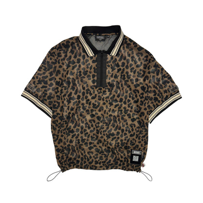 LEO Mesh Layered Half Zip POLO